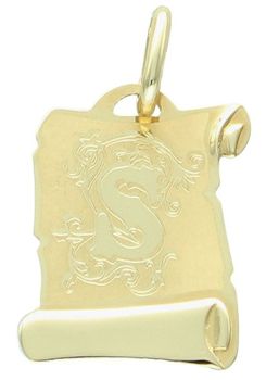 Zawieszka złota Papirus Literka S, złota literka S pr 585 ZA 2411S 585. Zawieszka złota na prezent. Zawieszka z literą. Zawieszka dla imienia. Zawieszka złota prezentowa. Złoto próby 585.111.jpg